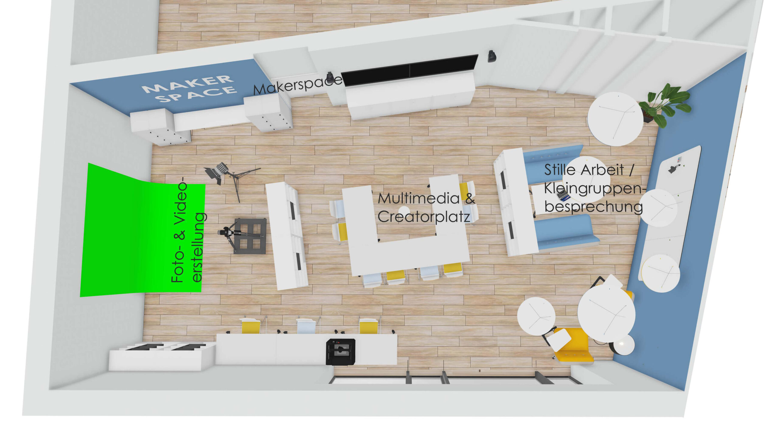 Makerspace_Draufsicht Perspektive